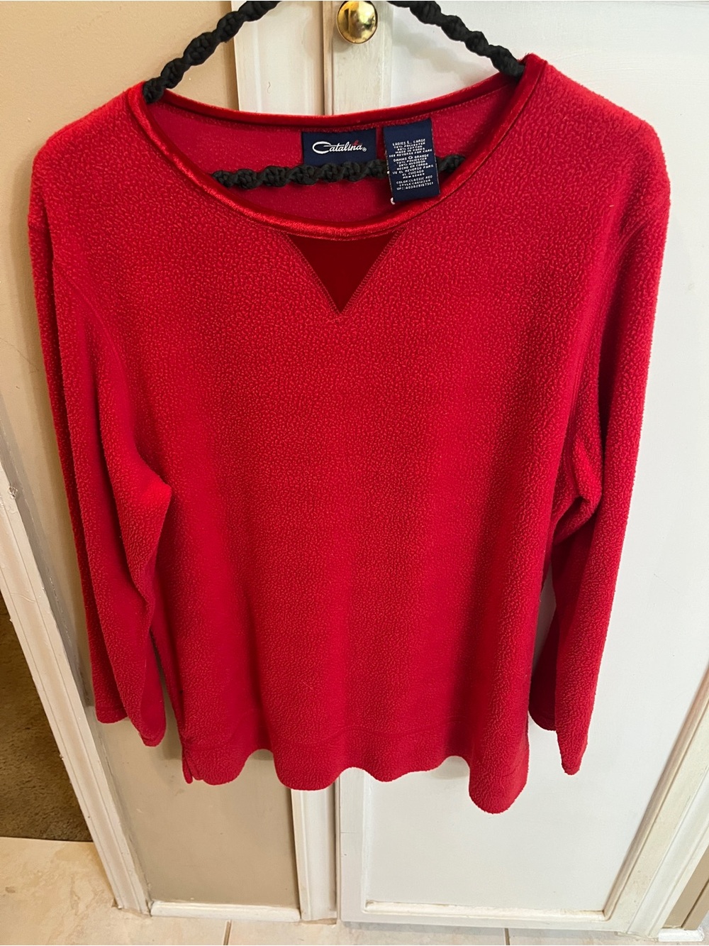 Catalina Red Women's Long-Sleeve Pullover Sweater